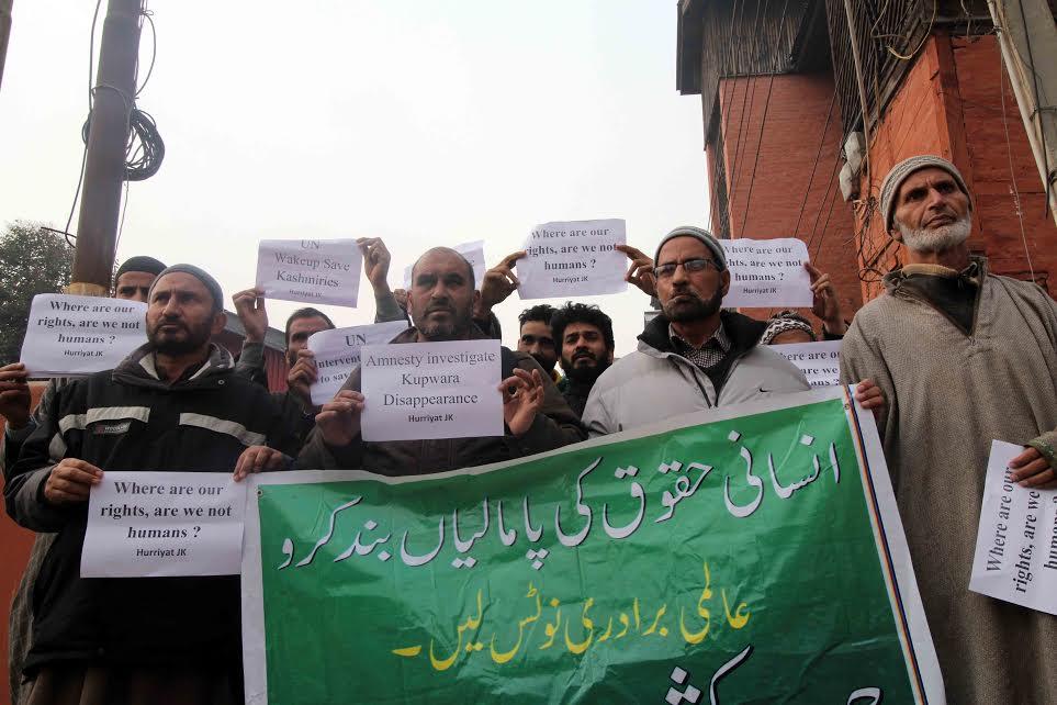 Hurriyat JK protests against human rights violation